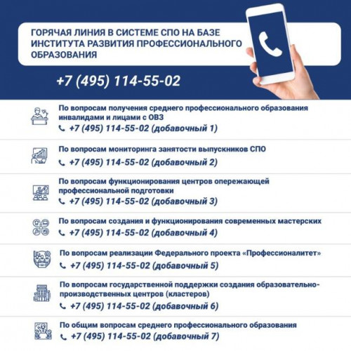 Горячая линия системы СПО